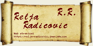 Relja Radicović vizit kartica